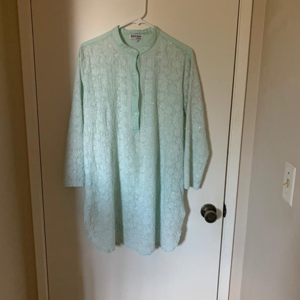 Juliet Dunn London 3 ( US 8/10) sequin kaftan tunic dress